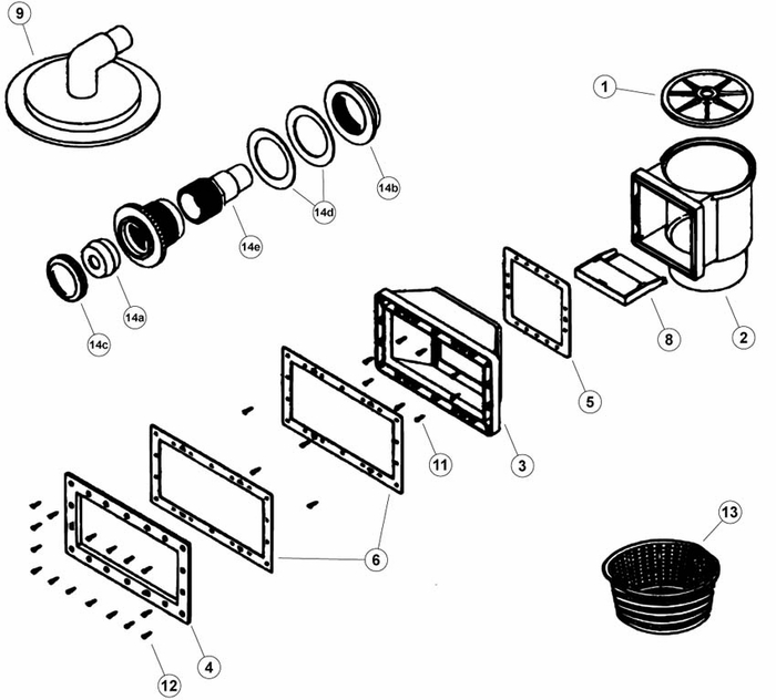 Jacuzzi DHW15 Model Skimmer