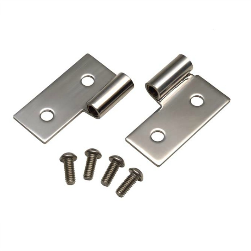 Kentrol 30407 Lower Door Hinge Set Polished Stainless Steel, Jeep CJ, Wrangler YJ, & TJ 1976