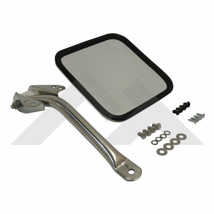 Crown Automotive Stainless Steel Side Mirror Kit For Jeep CJ & Wrangler YJ 1955-95
