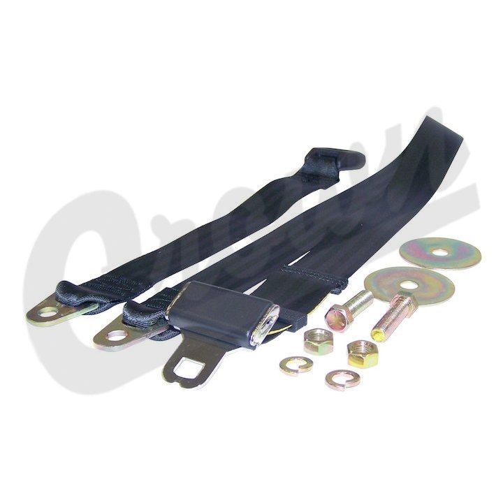 BELT1 Replacement Black Rear 60 inch NonRetractable Seat Belt, fits