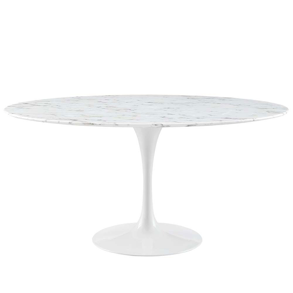 Lippa 60" Artificial Marble Dining Table Modern In Designs