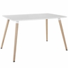 Stack Dining Chairs and Table Wood Set of 5 in White