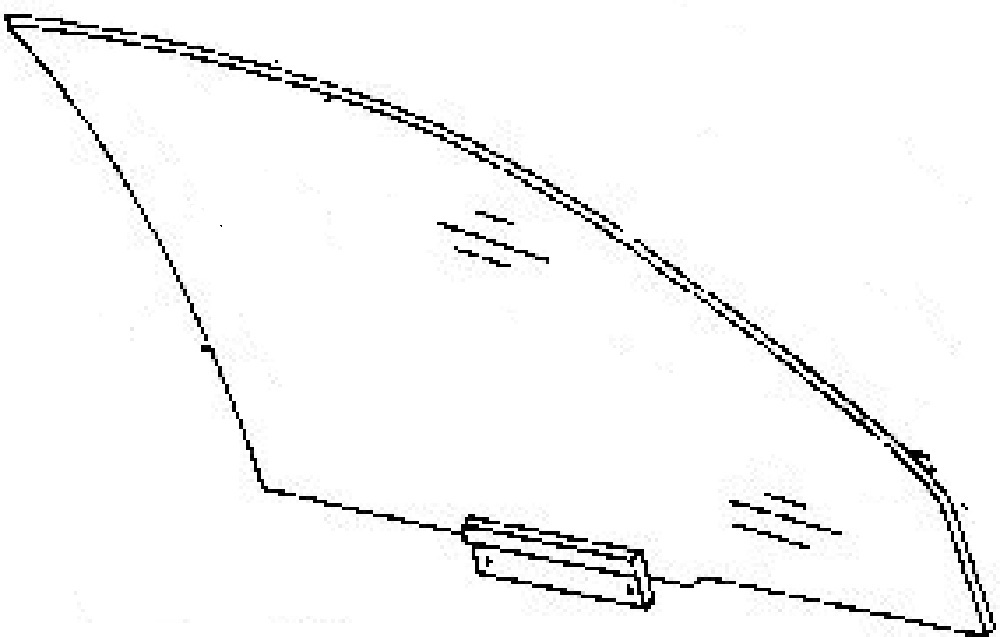 Front Door Glass Passenger Side Lincoln Town Car 4 Door Sedan 19901993