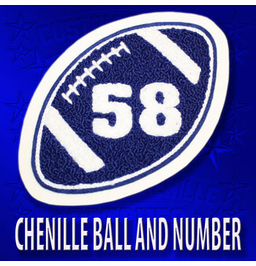 Football with Chenille Number