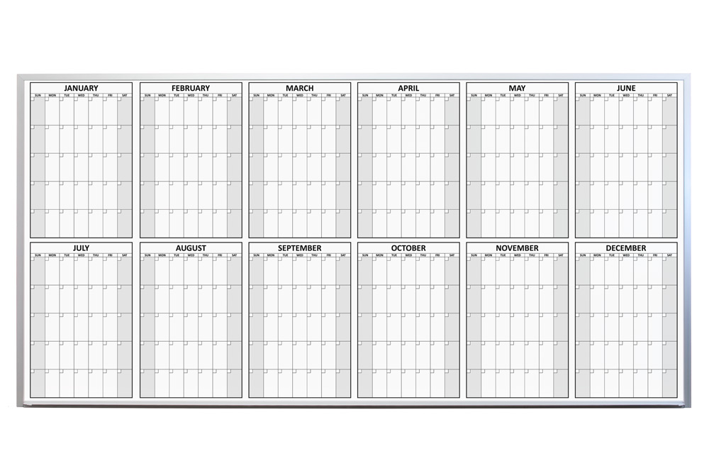 Magnetic Dry Erase Yearly Planning Calendar