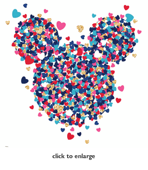 Disney Minnie Mouse Heart Confetti with Glitter Peel & Stick Giant Wall Decals