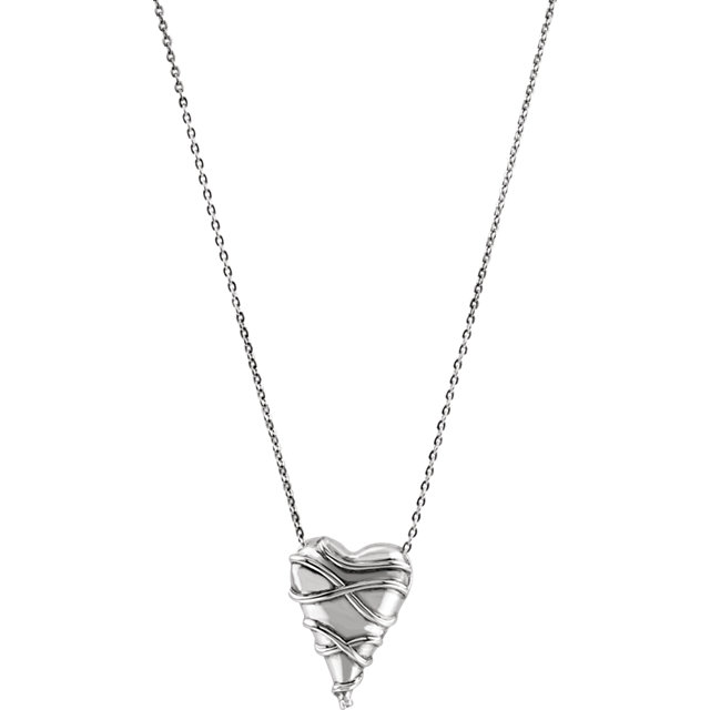 "Guard Your Heart" Sterling Silver Necklace 2298