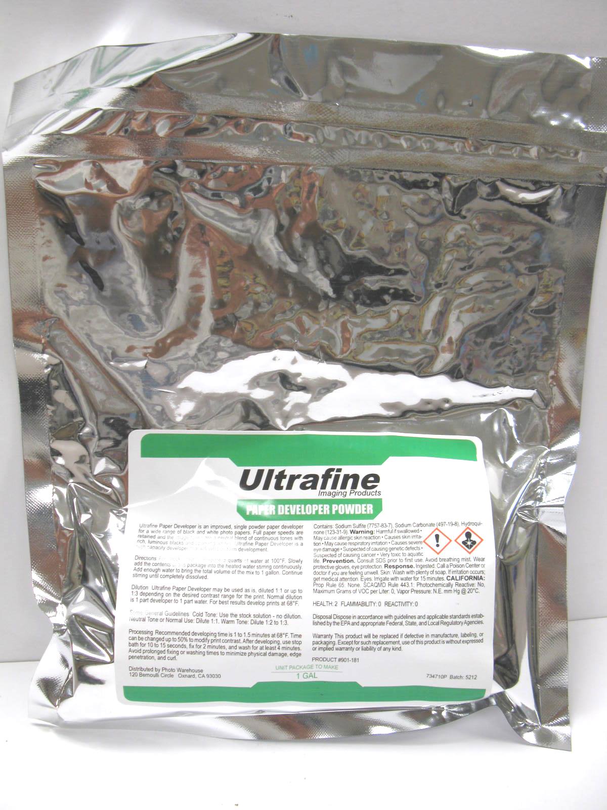 UltraFine DektolStyle Black & White Paper Developer Powder makes 1 Gal