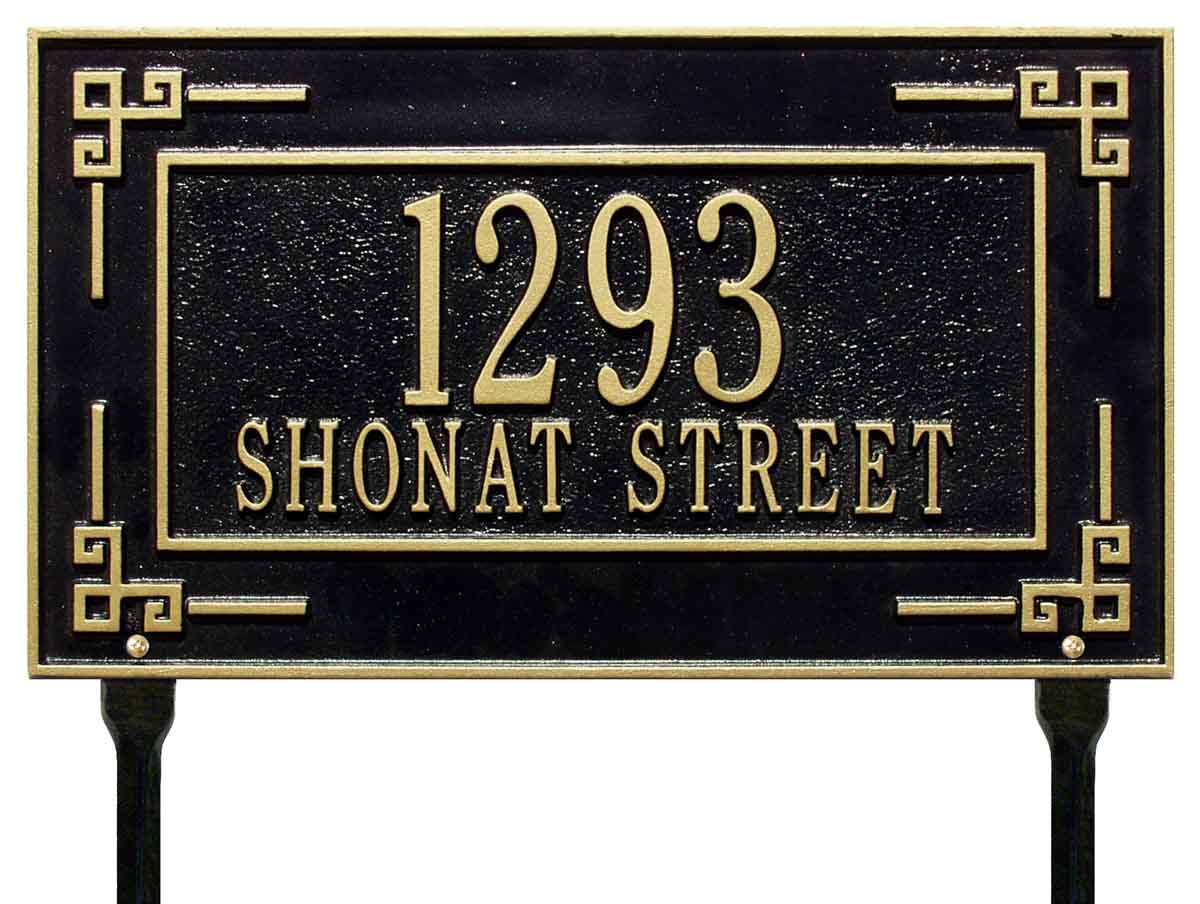 Key Coner Address Plaque by Whitehall