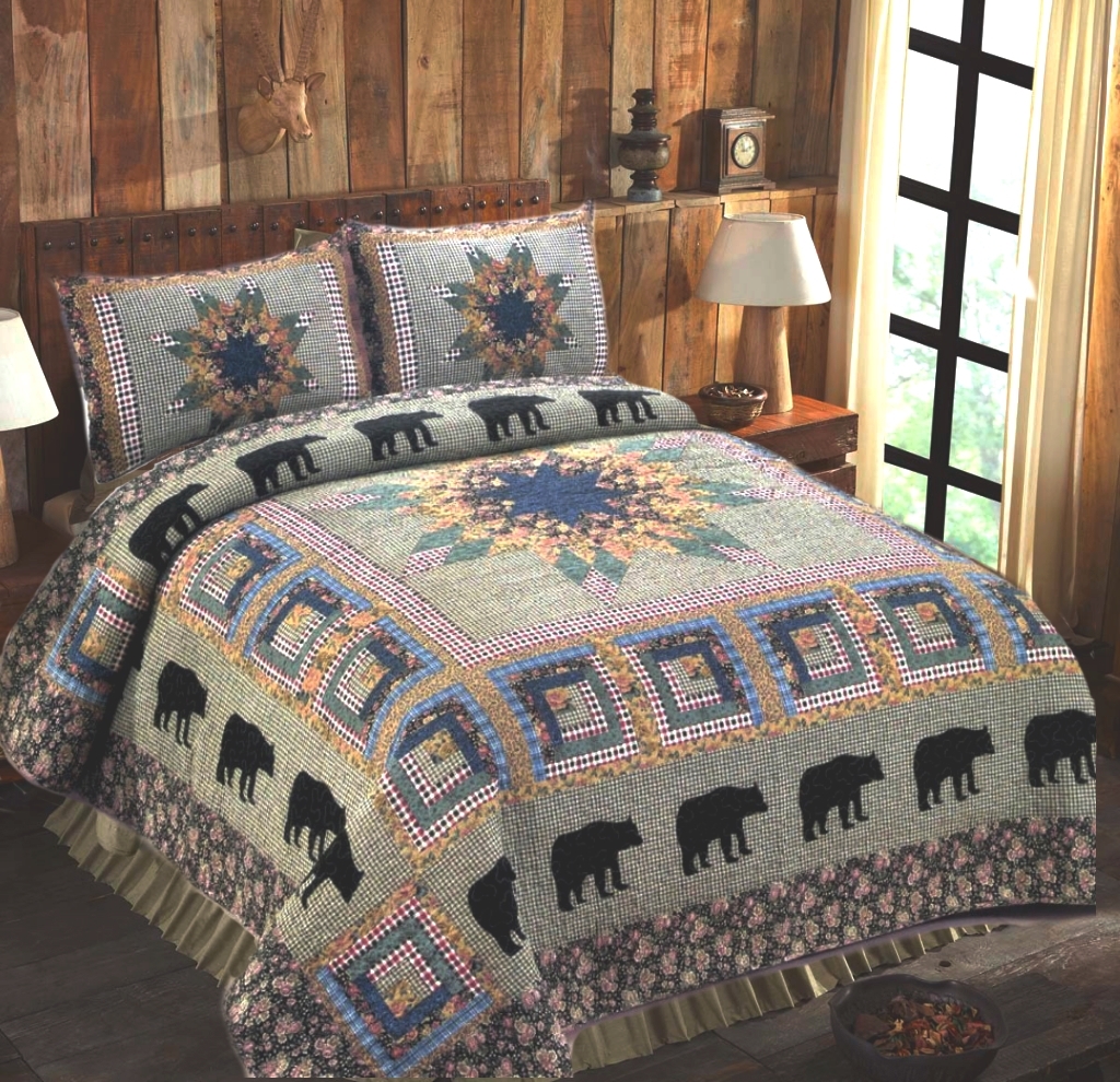 Black Bear Forest Quilt Set