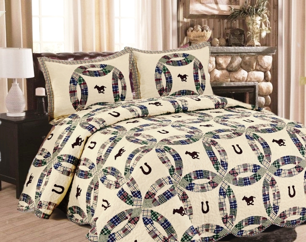 Round Up Horses Western Quilt Set