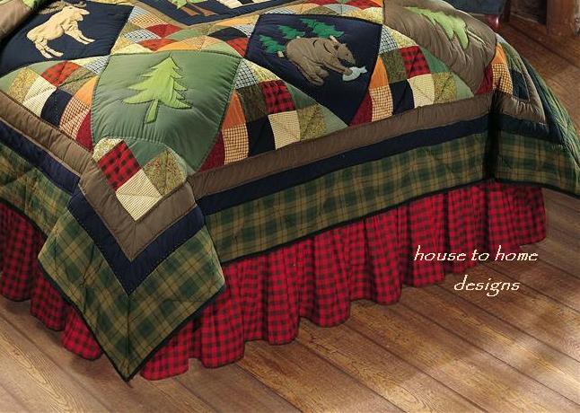 Timberline Red Buffalo Check Dust Ruffle Bedskirt