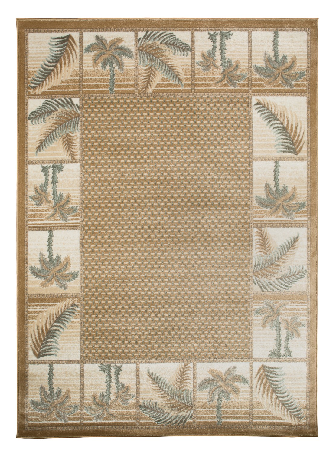 Beige Bahamas Palm Tree Rug 2319 Bahamas Throw Rugs