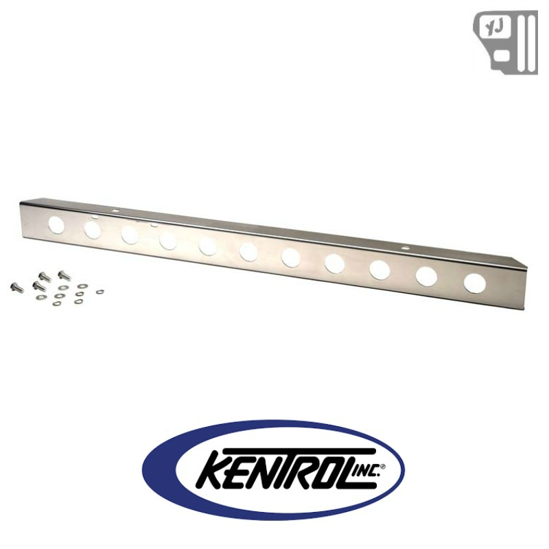 Kentrol 30436 54" Front Bumper with holes Polished Stainless Steel