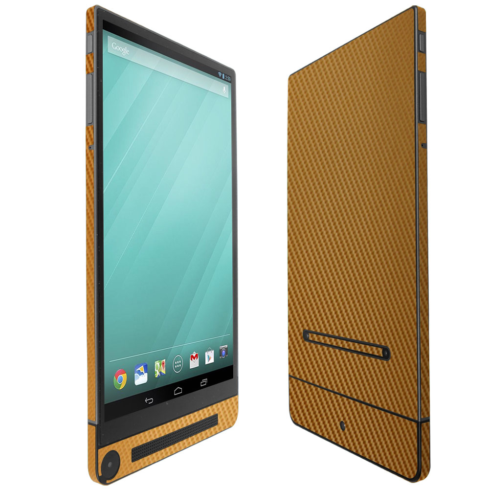 Skinomi TechSkin Dell Venue 8 7000 / 7840 Gold Carbon Fiber Skin