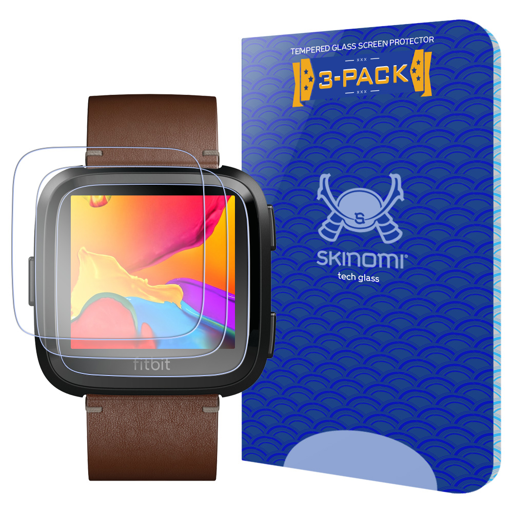 Skinomi Tech Glass Fitbit Versa Screen Protector (3Pack)