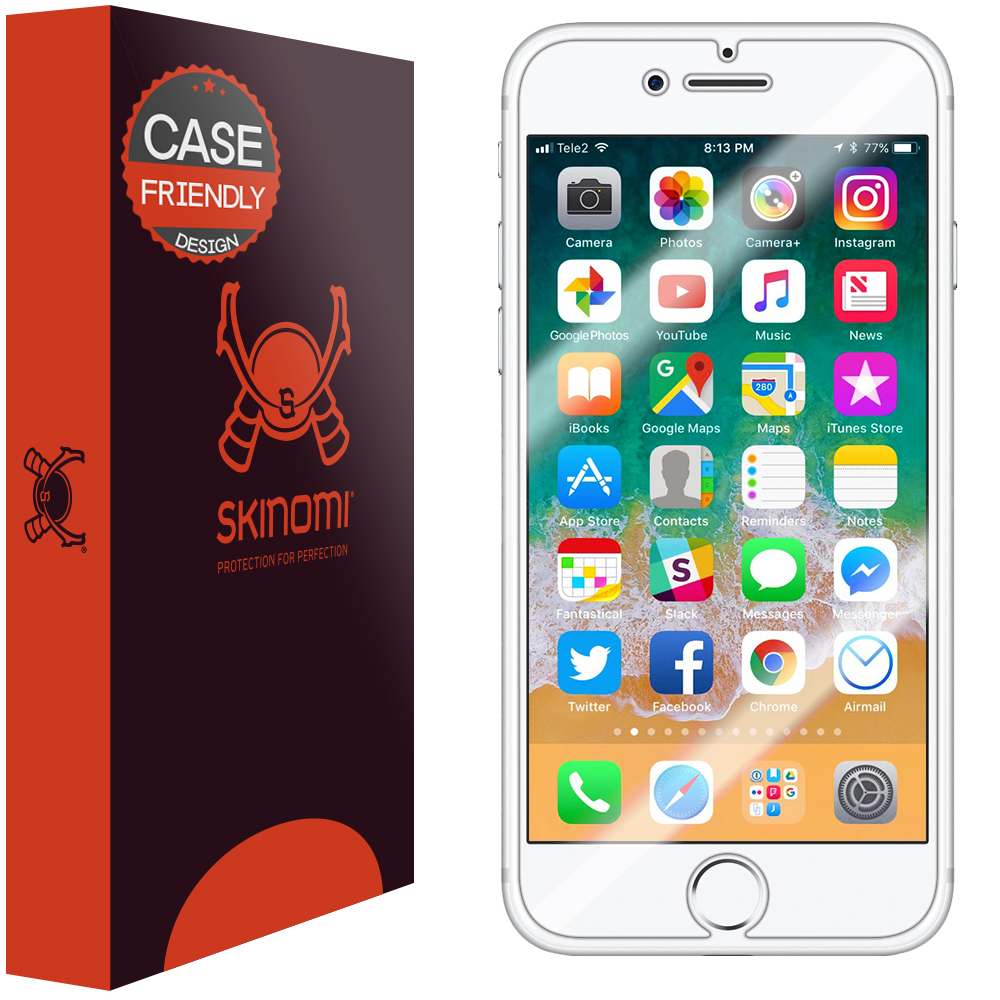 iPhone 8 TechSkin Screen Protector (Case Friendly, 2Pack)