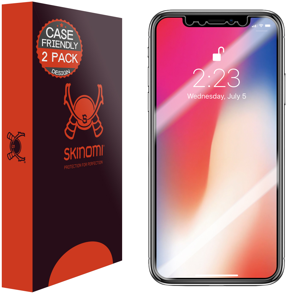 iPhone X TechSkin Screen Protector (Case Friendly, 2Pack)