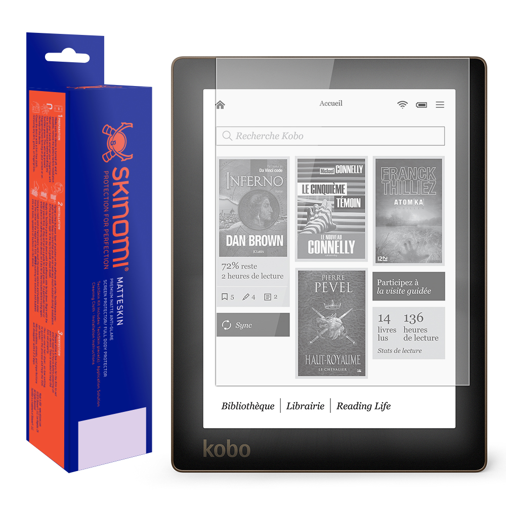 Skinomi MatteSkin Kobo Aura HD ereader Matte Screen Protector