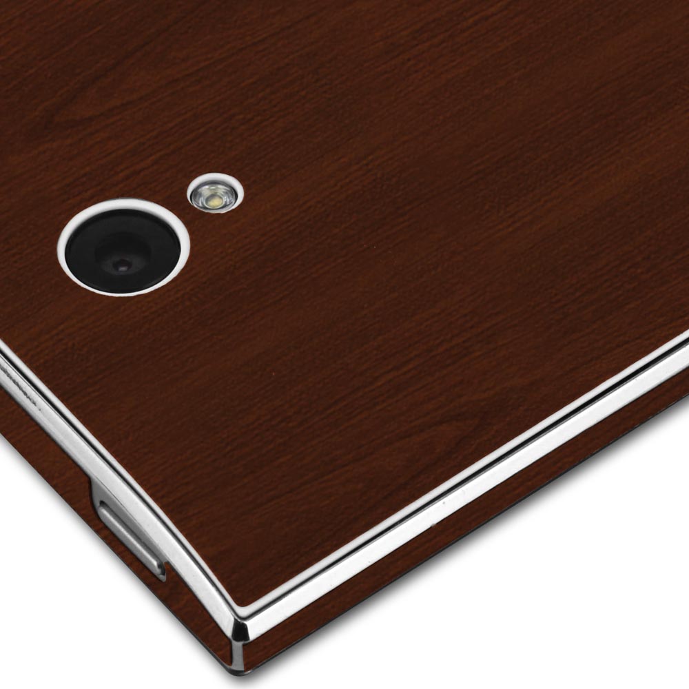 Skinomi TechSkin Sharp Aquos Crystal Dark Wood Skin Protector