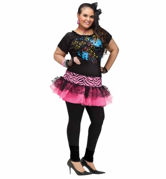 Plus Size 80's Pop Party Girl Costume - Candy Apple Costumes
