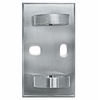 Rectangular fascia bracket for round cable railing posts 