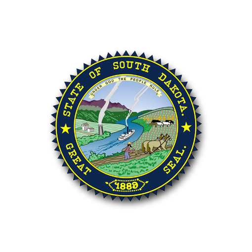 South Dakota State Seal 3.8" Vinyl Transfer Decal