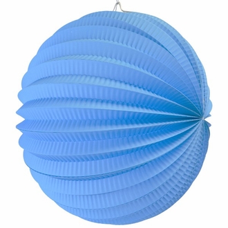 Round Accordion 12" Paper Lantern Powder Blue