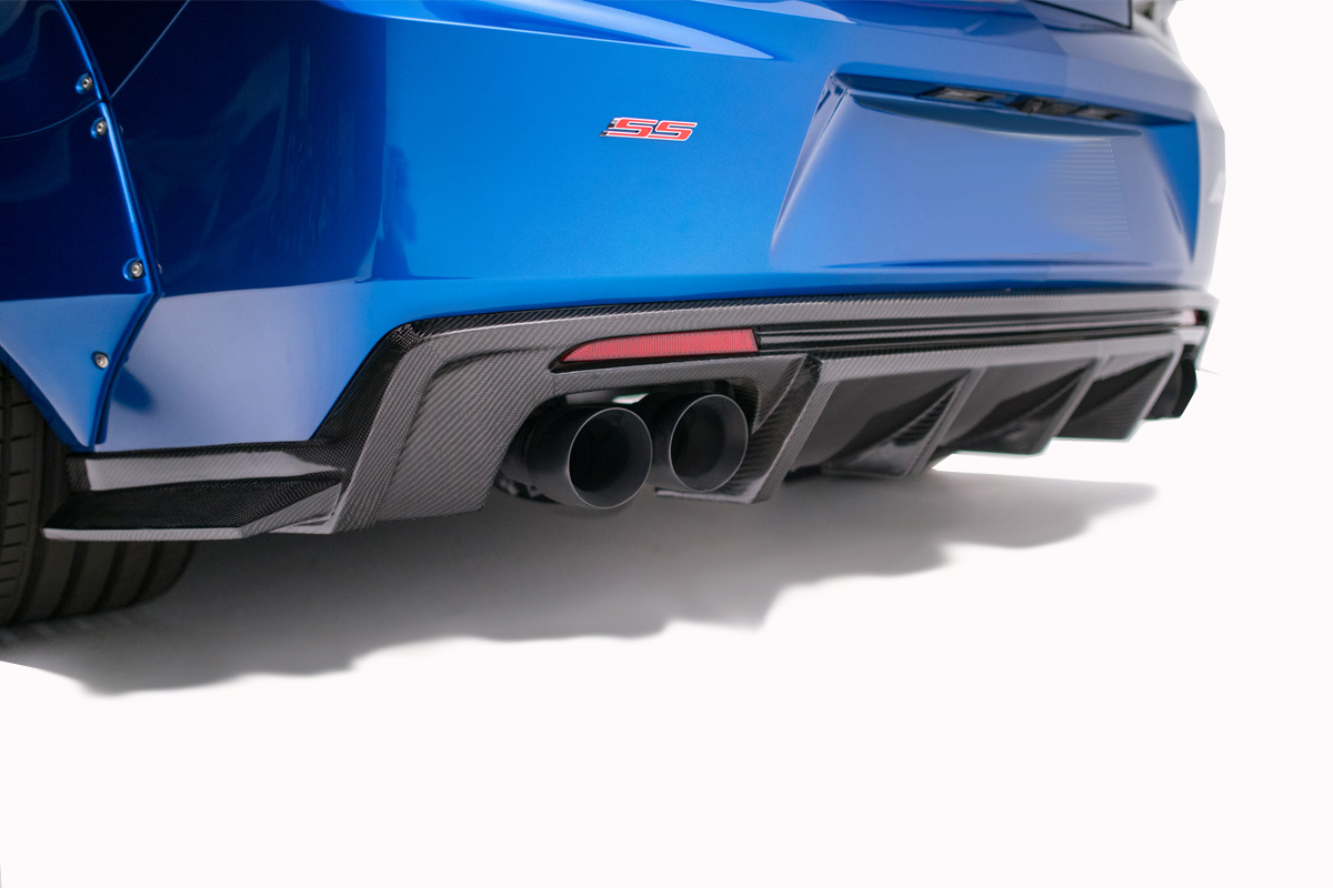2016-2018 Camaro Carbon Fiber Grid Rear Diffuser - 1 Piece