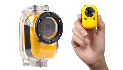 Mini Sport Spy Video Camera WiFi HD Video Recorder with waterproof case (Yellow)