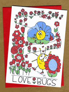 Love Bugs Greeting or Note Card