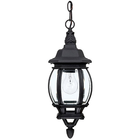 Capital French Country Outdoor Lighting Pendant Black 9868BK