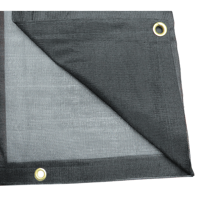PTM Black Polypropylene Mesh Tarp - 18' x 20' - TMI1820
