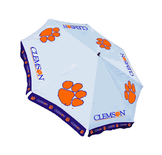 clemson tiger patio umbrella Clemson University Tigers 10 Foot Market Umbrella with School Colors