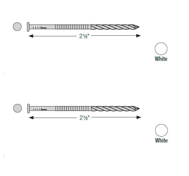 T8VTN1000 PVC TrimBoard Nail