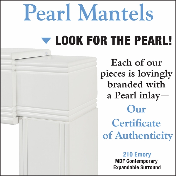 Pearl Mantels The Emory Adjustable Fireplace Mantel Surround