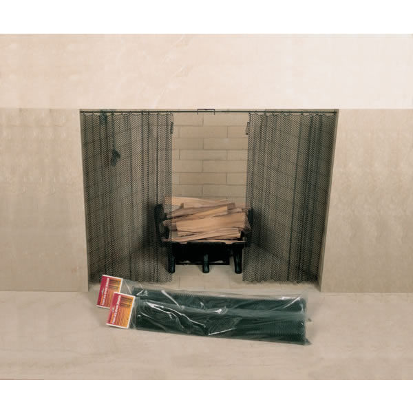 Woodfield 22 Inch Hanging Mesh Fireplace Spark Screen