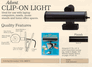 House of Troy ACL7-7 ACL7 - Advent Clip-On Light Black
