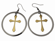 Round /cross Dangle Earring Round /cross Dangle Earring
