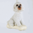 Dog on a Bone Ornament - Bichon Frise Dog on a Bone Ornament - Bichon Frise