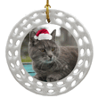 Porcelain Disc Ornament - Cat Porcelain Disc Ornament - Cat