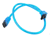 18" SATA-3 Round Cable, 6Gb/s, 90° to 180° Connectors with Metal Latch, Blue 18" SATA-3 Round Cable, 6Gb/s, 90° to 180° Connectors with Metal Latch, Blue