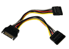 6in SATA Power 15-Pin Male to 2-Female Y Splitter Cable Adapter, StarTech PYO2SATA 6in SATA Power 15-Pin Male to 2-Female Y Splitter Cable Adapter, StarTech PYO2SATA