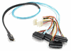 19" Mini SAS 36Pin (SFF-8087) M to SAS 29Pin F (SFF-8482) w/ 4-Molex Power Cable 19" Mini SAS 36Pin (SFF-8087) M to SAS 29Pin F (SFF-8482) w/ 4-Molex Power Cable