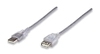 6' USB 2.0 Type A Male to Type A Female Extension Cable, Translucent Silver 6' USB 2.0 Type A Male to Type A Female Extension Cable, Translucent Silver