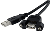 1ft. USB 2.0 A Male to A Female Molded Panel Mount Port 1ft. USB 2.0 A Male to A Female Molded Panel Mount Port