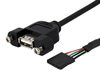 1ft. USB 2.0 A Female Panel Mount to Internal 5-Pin USB IDC Motherboard Header Cable - StarTech USBPNLAFHD1 1ft. USB 2.0 A Female Panel Mount to Internal 5-Pin USB IDC Motherboard Header Cable - StarTech USBPNLAFHD1