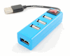 Compact 4-Port USB 2.0 Hub w/On & Off Switch - Blue Compact 4-Port USB 2.0 Hub w/On & Off Switch - Blue