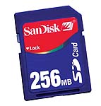 SanDisk 256MB Secure Digital Memory Card for Calculator SD Expansion Slots Image