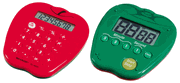 Sharp EL-462S Two-Sided Pepper Kitchen Timer/Calculator with Magnetic Holder Image - Click to enlarge
